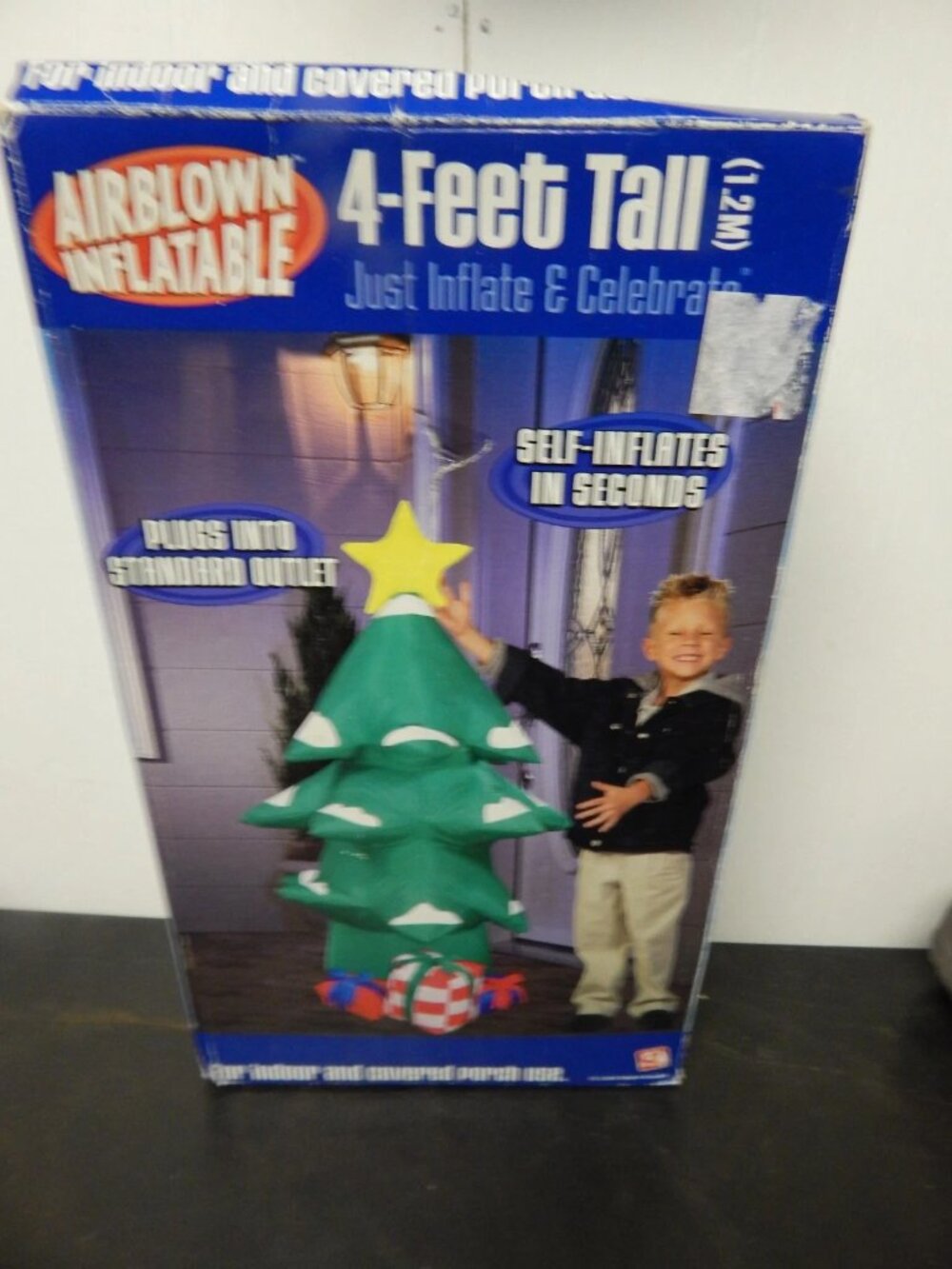 GEMMY Christmas Tree Holiday Time 4 FT Airblown Inflatable Indoor/Outdoor
